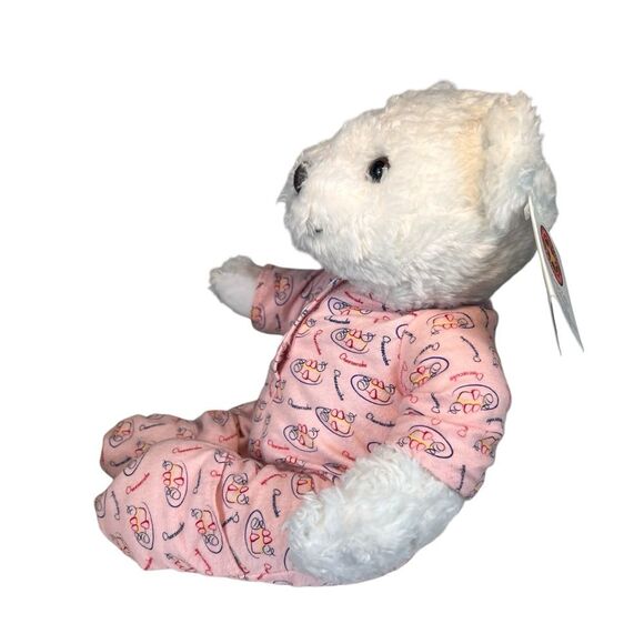 Herrington Teddy Bear Cheesecake Factory with Pajamas Tag White Pink - Picture 2 of 11